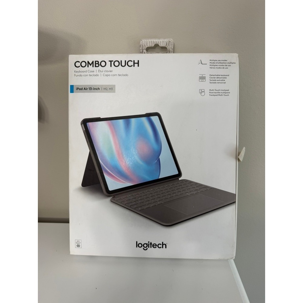 Logitech Combo Touch iPad Air 13-inch M2 M3 Grey Keyboard Case NWT